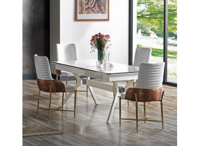 Garnitur Esszimmer Stuhl Set 6x Stühle+Esstisch Luxus Möbel Gruppe Garnitur Neu