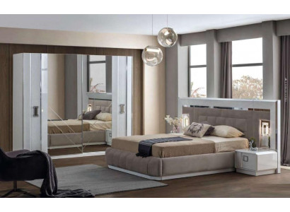 Schlafzimmer Komplett Set Bett 2x Nachttisch Kleiderschrank Neu Design 4 tlg.