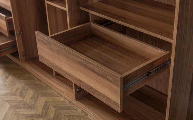 Kleiderschrank Schränke Schrank Design Holz Schlafzimmer Modern Möbel Neu