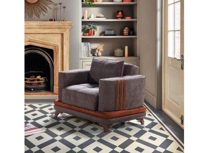 Design Sitzer Luxus Sessel Relax Textil Grau Sessel Club Modern Luxus