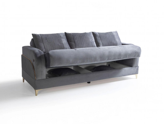Sofagarnitur 3+3+1+1 Sitzer Textil Modern Komplett Sessel Sofa 3 Sitzer Luxus