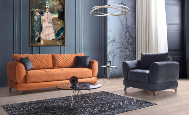 Klassisch Sofagarnitur 3+1 Sitzer Sofa 32er Komplett Set Relax Sessel 2tlg. Neu