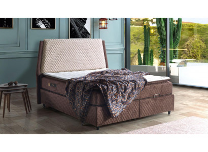 Bett Design Betten Luxus Betten Polster Schlafzimmer Möbel Boxspring Braun