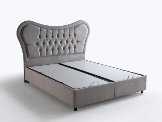 Bett Design Betten Luxus Beige Polster Schlafzimmer Möbel Chesterfield 160x200