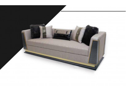 Klassisch Sofa 3 Sitzer Design Wohnzimmer Möbel Dreisitzer Stoffsofa