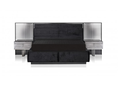 Schlafzimmer Set Luxus Komplettes Bett 2x Nachttisch stilvoll 4tlg Neu