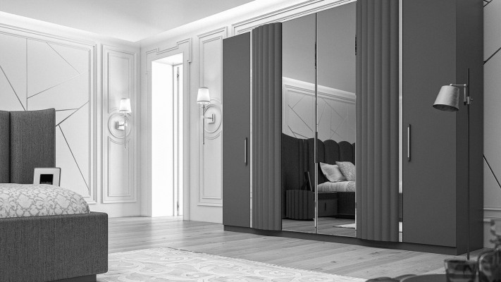Kleiderschrank Schlafzimmer Spiegel Schrank Luxus Schränke Grau Schränke