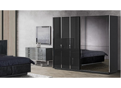 Kleiderschrank Holzschrank Schrank Schlafzimmer Luxus Schränke schwarz