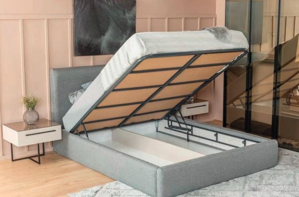 Bett Doppelbett Bett 2x Nachttische Holz Design Schlafzimmer 3 tlg Set