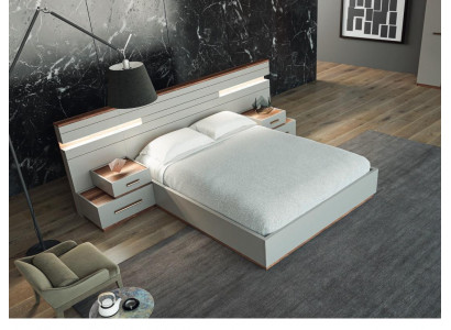 Stilvoller Schlafzimmer Set Bett 2x Nachttische luxuriös Möbel Design Luxus 3tlg