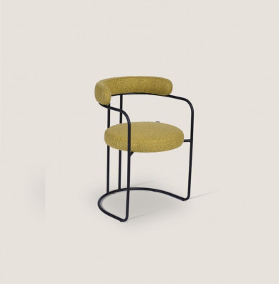 Designer Grüner Polsterstuhl Wohnzimmer Stühle Einsitzer Stilvolle Möbel