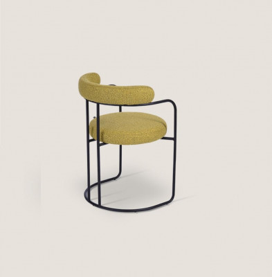 Designer Grüner Polsterstuhl Wohnzimmer Stühle Einsitzer Stilvolle Möbel