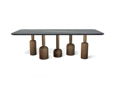 Designer Grauer Marmor Esstisch Metallbeine Luxus Esszimmer Möbel Neu