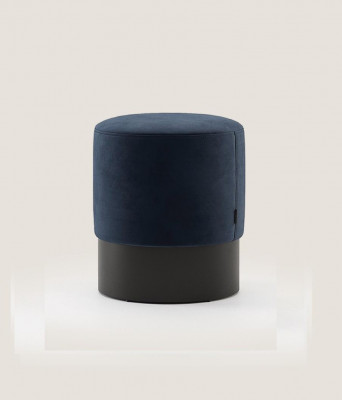 Runder Blauer Sitzhocker Luxus Schlafzimmer Moderne Beistellhocker