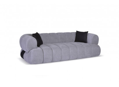 Graues Polstersofa Luxus 3-Sitzer Couch Polster Wohnzimmer Sofas Couchen