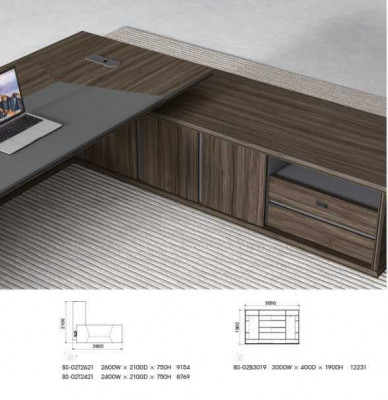 Eckschreibtisch Computertisch Tisch Bürotisch Luxus Arbeitszimmermöbel