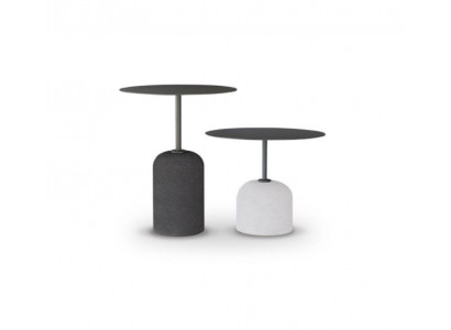 Schwarz weiße Couchtisch Garnitur Luxus 2x Runde Designer Beistelltische Tisch