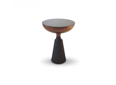 Stilvoller Runder Beistelltisch Designer Wohnzimmer Möbel mit Glasplatte
