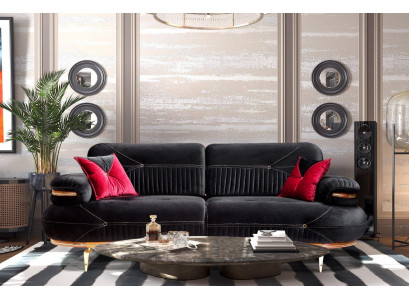 Exklusives 3-Sitzer-Sofa modernes neues Textildesign Wohnzimmer