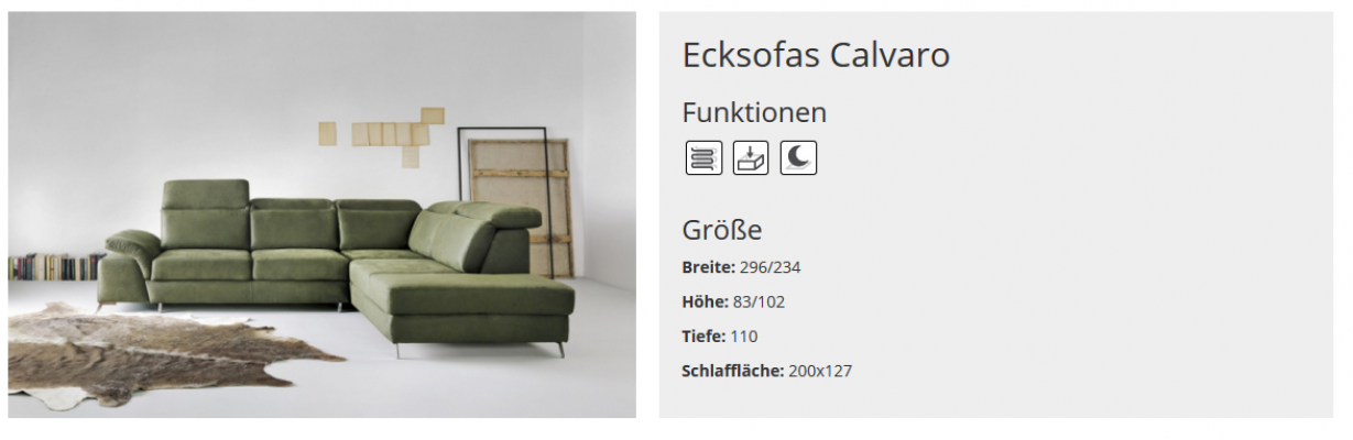 Design Couch Sofa Polster Schlafsofa Wohnzimmer Ecksofa Textl Stoff