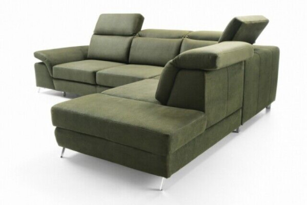 Design Couch Sofa Polster Schlafsofa Wohnzimmer Ecksofa Textl Stoff