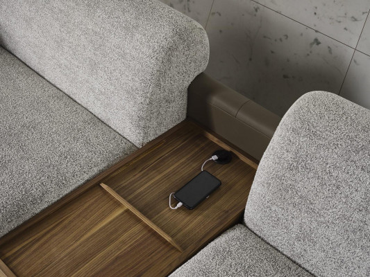 Garnitur Viersitzer Sofagarnitur Sessel Stoff Stoffsofa Modern Sofa
