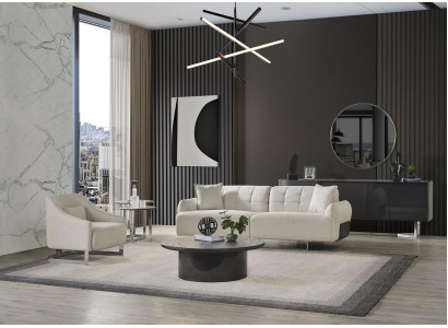 Luxus Couchen Polstersofa Weiß Komplette Dreisitzer Sessel 2tlg Sofas