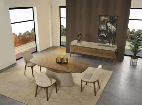 Esszimmertisch Esstisch Tisch Essecke Esszimmer 208 cm Holz Braun