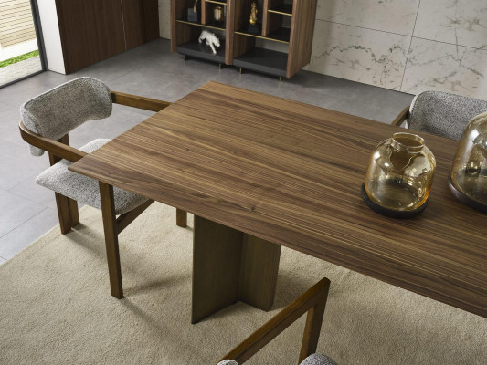 Esszimmertisch Esstisch Tisch Essecke Esszimmer 208 cm Holz Braun Neu