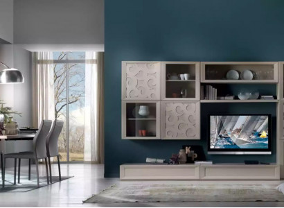 Wohnzimmer Set Vitrine Kommode Wohnwände TV-Ständer Design Schrank Neu