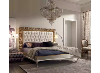 Bett Luxus Bettrahmen Holz Schlafzimmer Doppel Italienische Möbel Neu