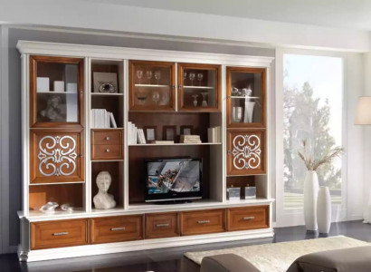 Wohnzimmer Wandregal TV Schrank Wandschränke Holz Wohnzimmer Möbel Neu