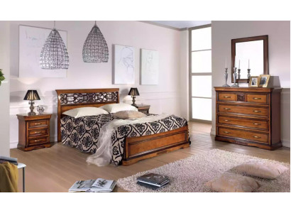 Komplettes Schlafzimmer Set Bett 2x Nachttische 5 tlg. Designer Luxus Neu
