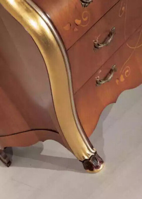 Schlafzimmer Möbel Kommode mit Spiegel Luxus klassische Möbel Set 2tlg