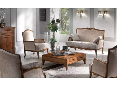 Wohnzimmer Set Sessel Couchtisch Sofa 2 Sitzer Polster Sitzer Luxus Beige Neu