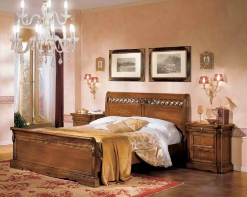 Luxus Schlafzimmer Set Bett+ 2x Nachttische Komplettes Zimmer Möbel Neu Neu