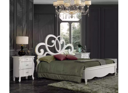 Bett 2x Nachttische 3 tlg. Schlafzimmer Set Design Möbel Modern Luxus