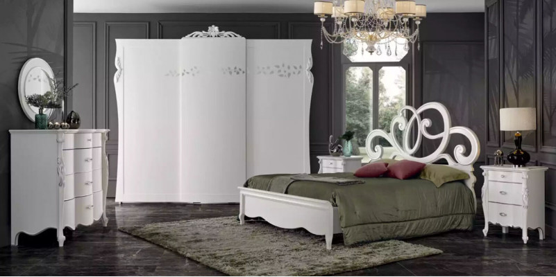 Bett 2x Nachttische 3 tlg. Schlafzimmer Set Design Möbel Modern Luxus