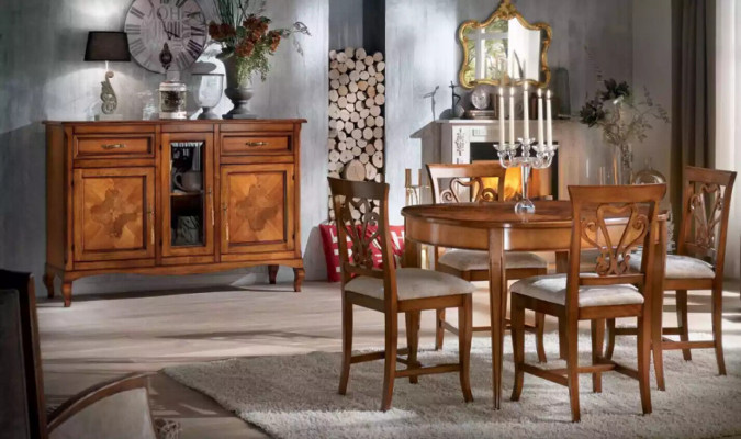Komplett Set Esstisch 4x Stühle Esszimmer Set Ess Gruppe Holz Tisch 5tlg Eu