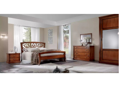 Bett 2x Nachttische 5 tlg. Schlafzimmer Set Design Möbel Luxus Kommode
