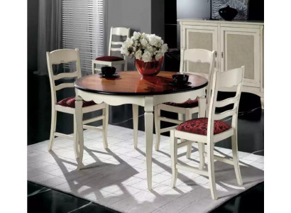 Komplettset Esstisch 4x Stühle Kommode Essgruppe Holztisch Weiß Neu
