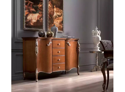 Sideboard Schränke Möbel Massive Italienische Holzschrank Braun Neu