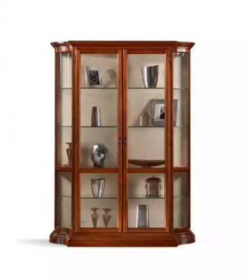 Vitrinen Glas Schrank Vitrine Wohnzimmer Holz Anrichte Luxus Möbel Neu