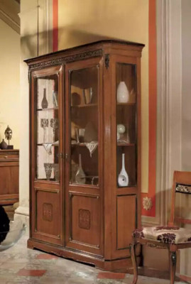 Italienische Möbel Design Holz Klassische Stil Vitrine Schrank Regal