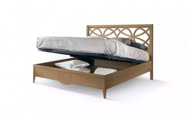 Möbel Klassischer Luxus Bett Textil 2x Nachttische 3 tlg. Schlafzimmer