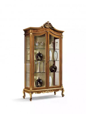 Glasschrank Vitrine Möbel Holzschrank Vitrinen Luxus Schrank Holz Neu