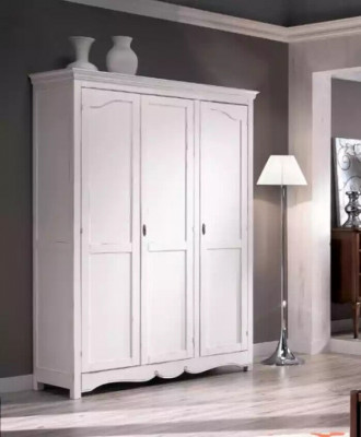 Kleiderschrank Holzschrank Schrank Schlafzimmer Luxus Möbel Weiß Neu
