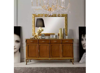 Italienische Stil Möbel Sideboard Schrank Designer Braun Kommode Neu