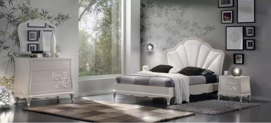 Luxus Kommode mit Spiegel Kommoden Konsole Holz Modern Design Grau
