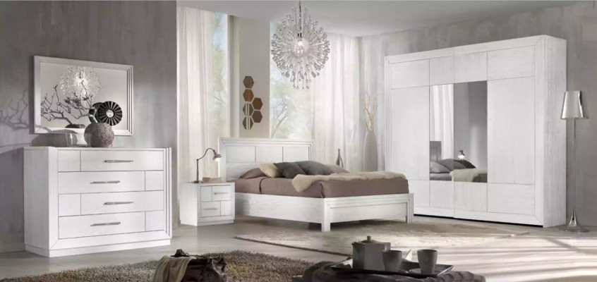 Design Schlafzimmer 3tlg. Bett 2x Nachttische Modern Luxus Set Möbel Neu